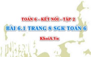 Bài 6.1 trang 8 Toán 6 tập 2 Kết nối tri thức